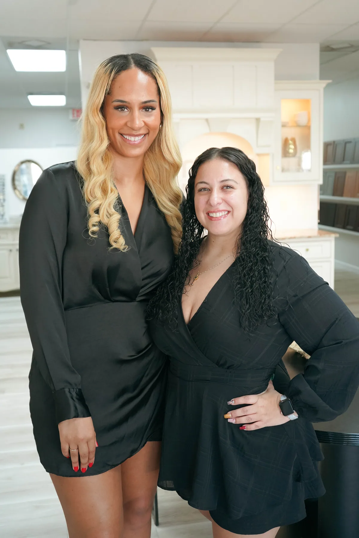 Champion Cabinets co-owners Amanda Birard and Kierstin Baldwin-Chase in the Bradenton showroom