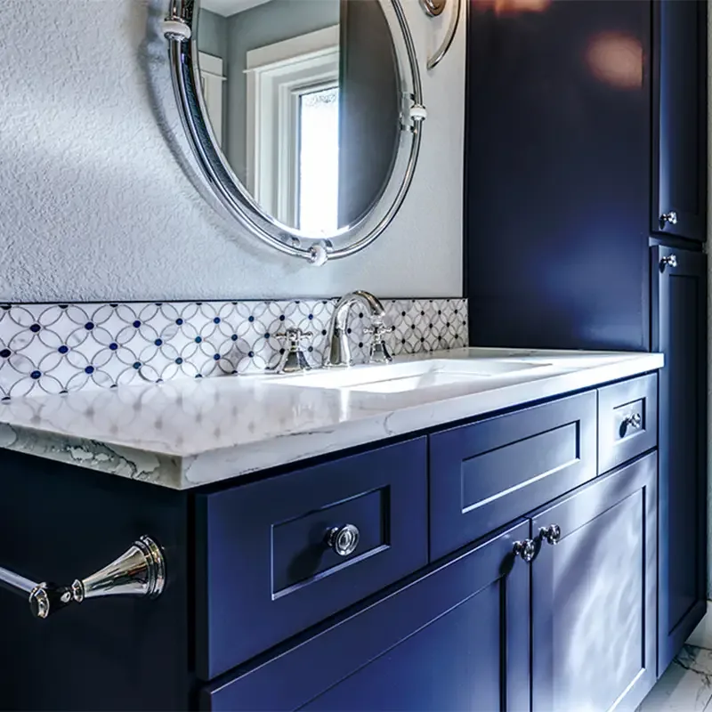 AVA navy bathroom vanity