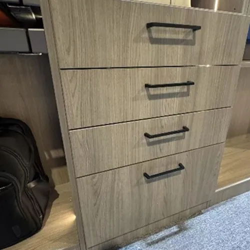 Drawer front detail in slate oak