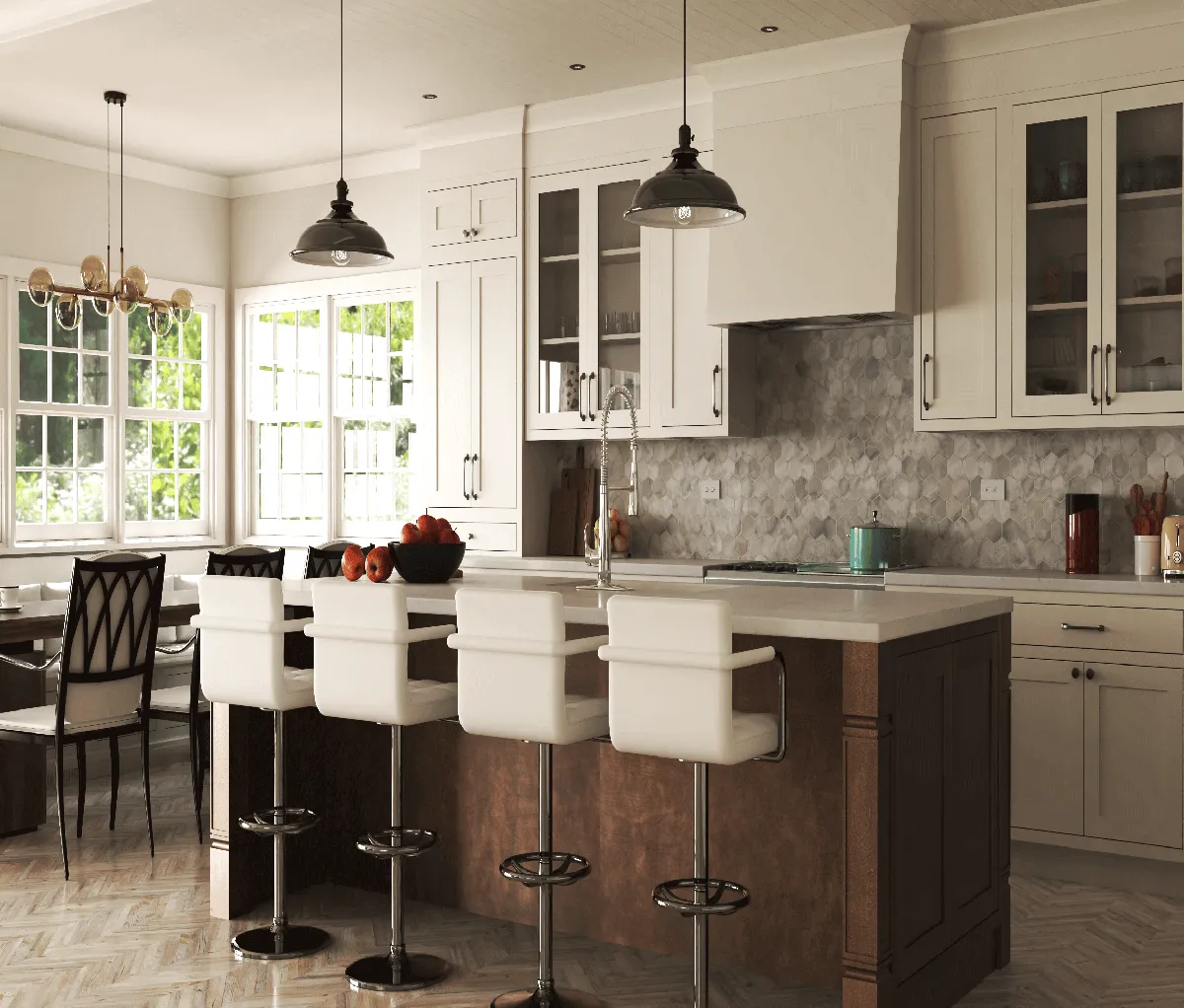 ROC Cabinetry kitchen with a dark island