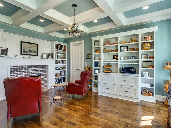 Living-room built-ins from Wellborn Forest, a Champion Cabinets supplier