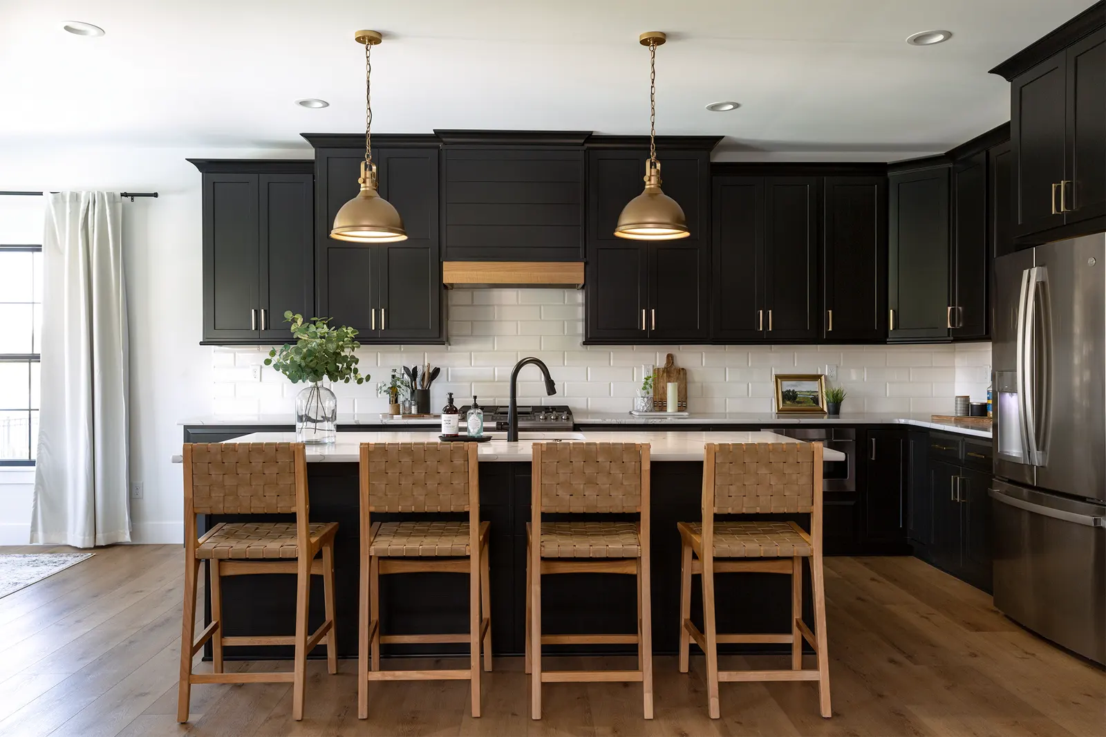 Kitchen cabinetry built by W.W. Wood Products, showing the door profile and finish